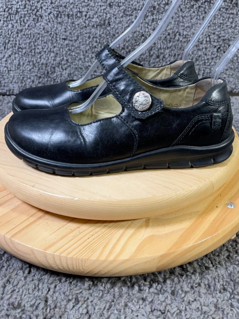 Waldlaufer Shoes Mary Jane Flats Womens Size 9.5 Black Leather Casual Comfort